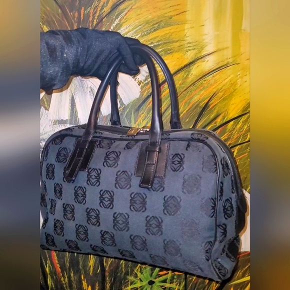 Loewe Handbags - Loewe Black Patterned Satchel